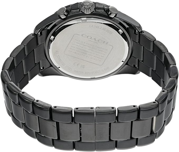 COACH Kent - Men's Watch Black Ionic Plated One Size, Black Ionic Plated, One Size, Kent - Men's Watch