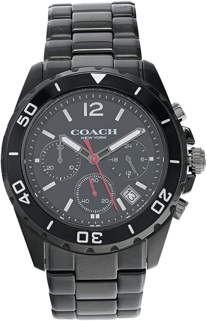 COACH Kent - Men's Watch Black Ionic Plated One Size, Black Ionic Plated, One Size, Kent - Men's Watch