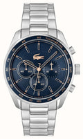 Lacoste Men's Boston (42mm) Dark Blue Dial / Stainless Steel Bracelet